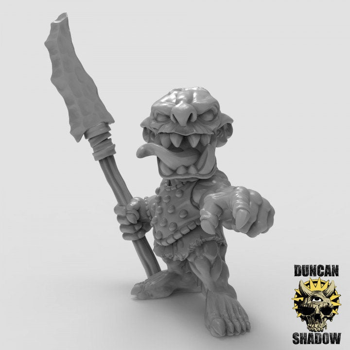 Goblin mit Speer  32mm  Tabletop  Fantasy  Gaming  D&D  Dungeons and Dragons  Pathfinder  DSA Duncan Shadow