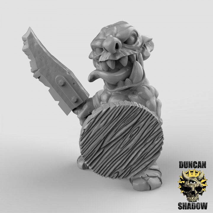 Goblin mit Schwert + Schild  32mm  Tabletop  Fantasy  Gaming  D&D  Dungeons and Dragons  Pathfinder  DSA Duncan Shadow