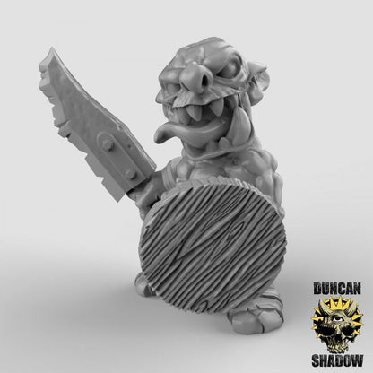 Goblin mit Schwert + Schild  32mm  Tabletop  Fantasy  Gaming  D&D  Dungeons and Dragons  Pathfinder  DSA Duncan Shadow