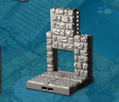 Mechanische Tür mit Drachenschlüssel, 3D gedrucktes Gelände von Fat Dragon Games, Ultimate Dragonlock oder Terrain für 28mm Tabletop Gaming