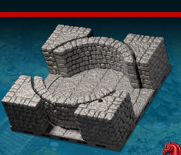 Der rotierende Raum mit Drachenschlüssel, 3D gedrucktes Gelände Fat Dragon Games, Ultimate Dragonlock oder Terrain für 28mm Tabletop Gaming
