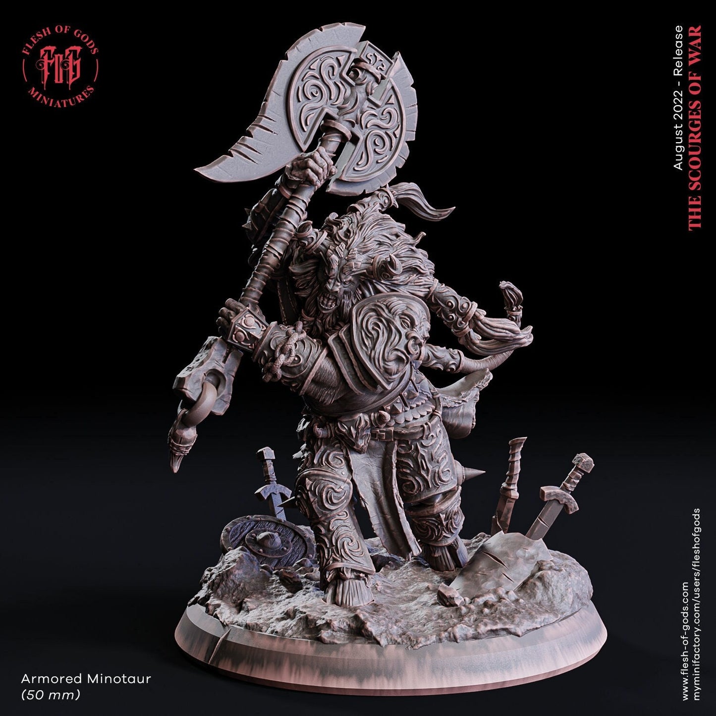 Gepanzerter Minotaurus (Monster)  32mm  Flesh of Gods