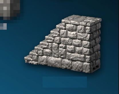 Castle - Treppe, 3D gedrucktes Gelände von Fat Dragon Games, Ultimate Dragonlock System, Terrain für 28mm