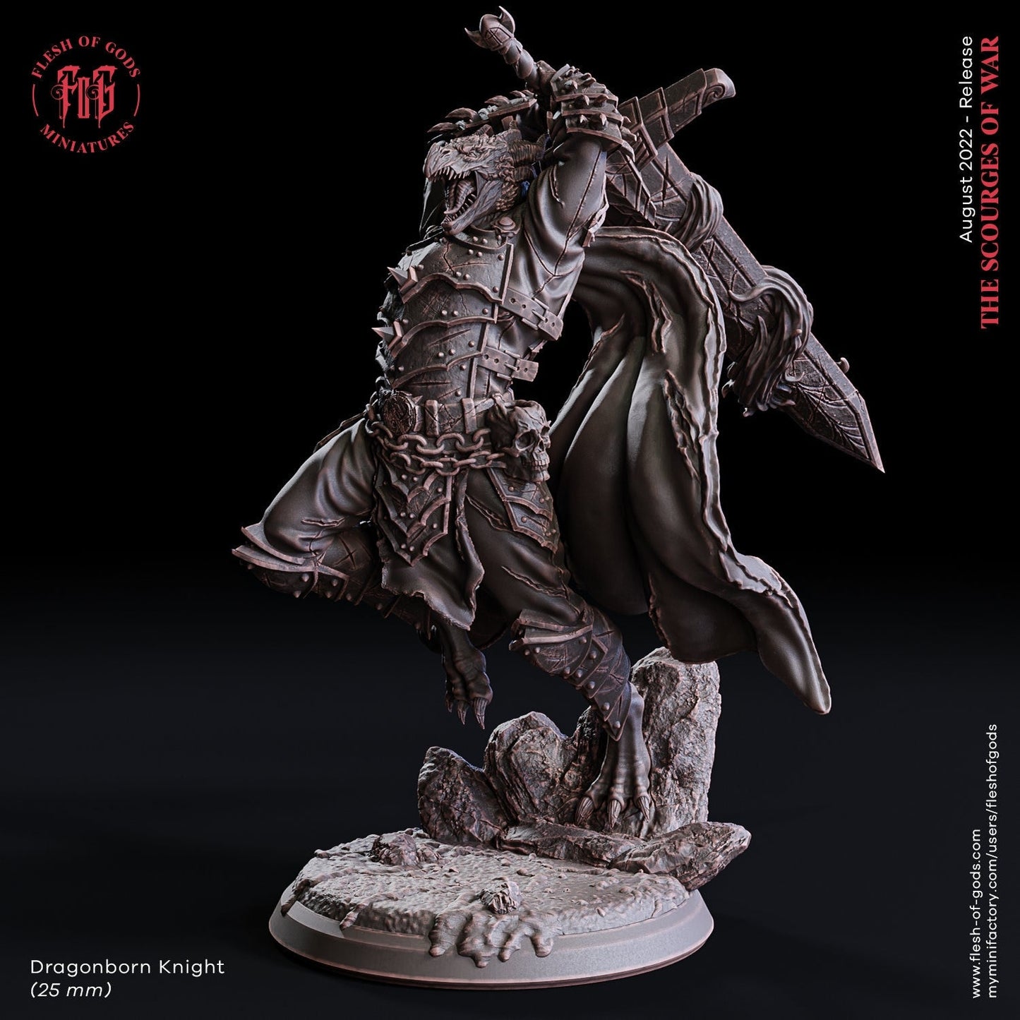 Drachengeborener Ritter  (Hero)  32mm  Flesh of Gods