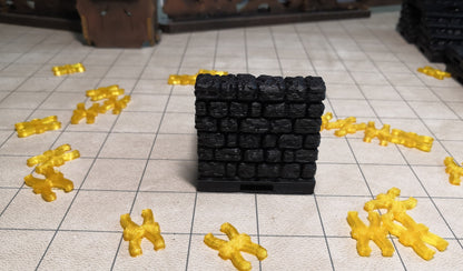Dungeon - Erhöhung mit Wand - 3D gedruckt - Gelände - Terrain - Fat Dragon Games 28mm - Ultimate Dragonlock - Scenery - Terrain