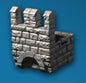 Castle - Außenmauer (2x2) Wehrgang mit Zinnen, Gelände, Terrain für 28mm/32mm - Ultimate Dragonlock Scenery für Tabletop Gaming