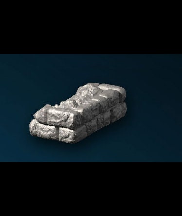 Castle - Außenmauer zerstört Topper klein, Gelände, Terrain für 28mm/32mm - Ultimate Dragonlock Scenery für Tabletop Gaming