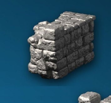Castle - Außenmauer zerstört Topper links, Gelände, Terrain für 28mm/32mm - Ultimate Dragonlock Scenery für Tabletop Gaming
