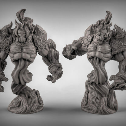 Feuer Elementar (Paar)  Maßstab 32mm  Tabletop  D&D  Dungeons and Dragons  Pathfinder  DSA Duncan Shadow