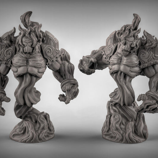 Feuer Elementar (Paar)  Maßstab 32mm  Tabletop  D&D  Dungeons and Dragons  Pathfinder  DSA Duncan Shadow