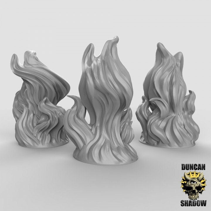 Feuer Elementare (3 Stück)  Maßstab 32mm  Tabletop  D&D  Dungeons and Dragons  Pathfinder  DSA Duncan Shadow