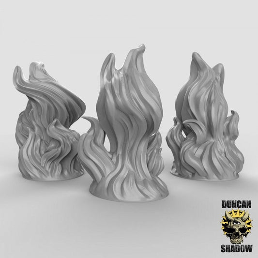 Feuer Elementare (3 Stück)  Maßstab 32mm  Tabletop  D&D  Dungeons and Dragons  Pathfinder  DSA Duncan Shadow