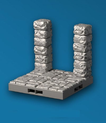 Castle - Wand schmaler Durchgang, Gelände, Terrain für 28mm/32mm - Ultimate Dragonlock Scenery für Tabletop Gaming
