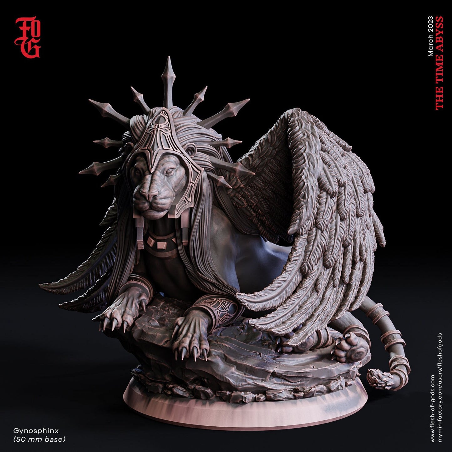 Gynosphinx (Enemy)  32mm  Tabletop  Fantasy  D&D  Dungeons and Dragons  Pathfinder  DSA  Flesh of Gods