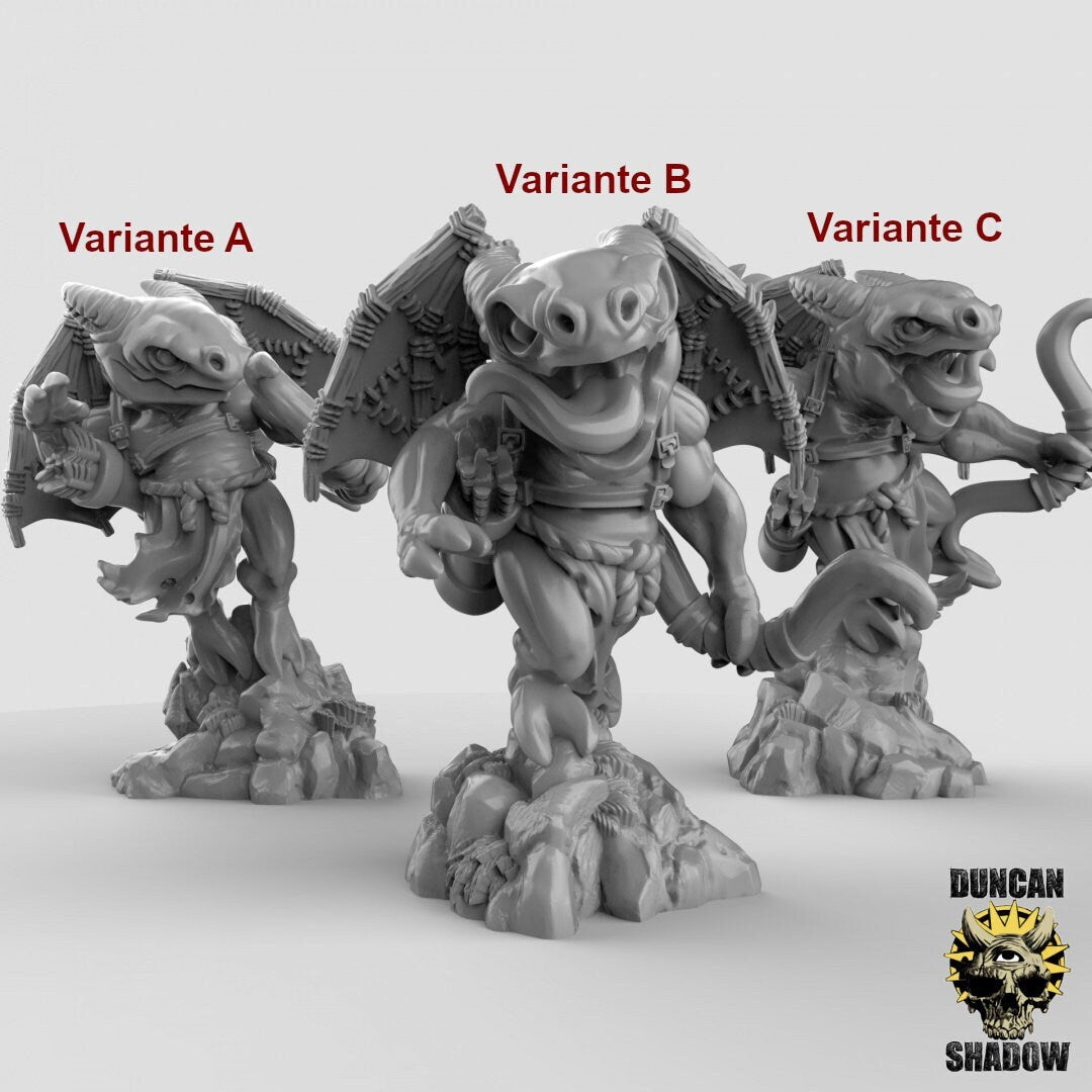 Kobold mit mechanischen Flügeln  32mm  Tabletop  D&D  Dungeons and Dragons  Pathfinder  DSA Duncan Shadow