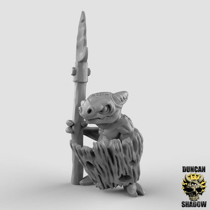Kobold mit Speer  32mm  Tabletop  D&D  Dungeons and Dragons  Pathfinder  DSA Duncan Shadow