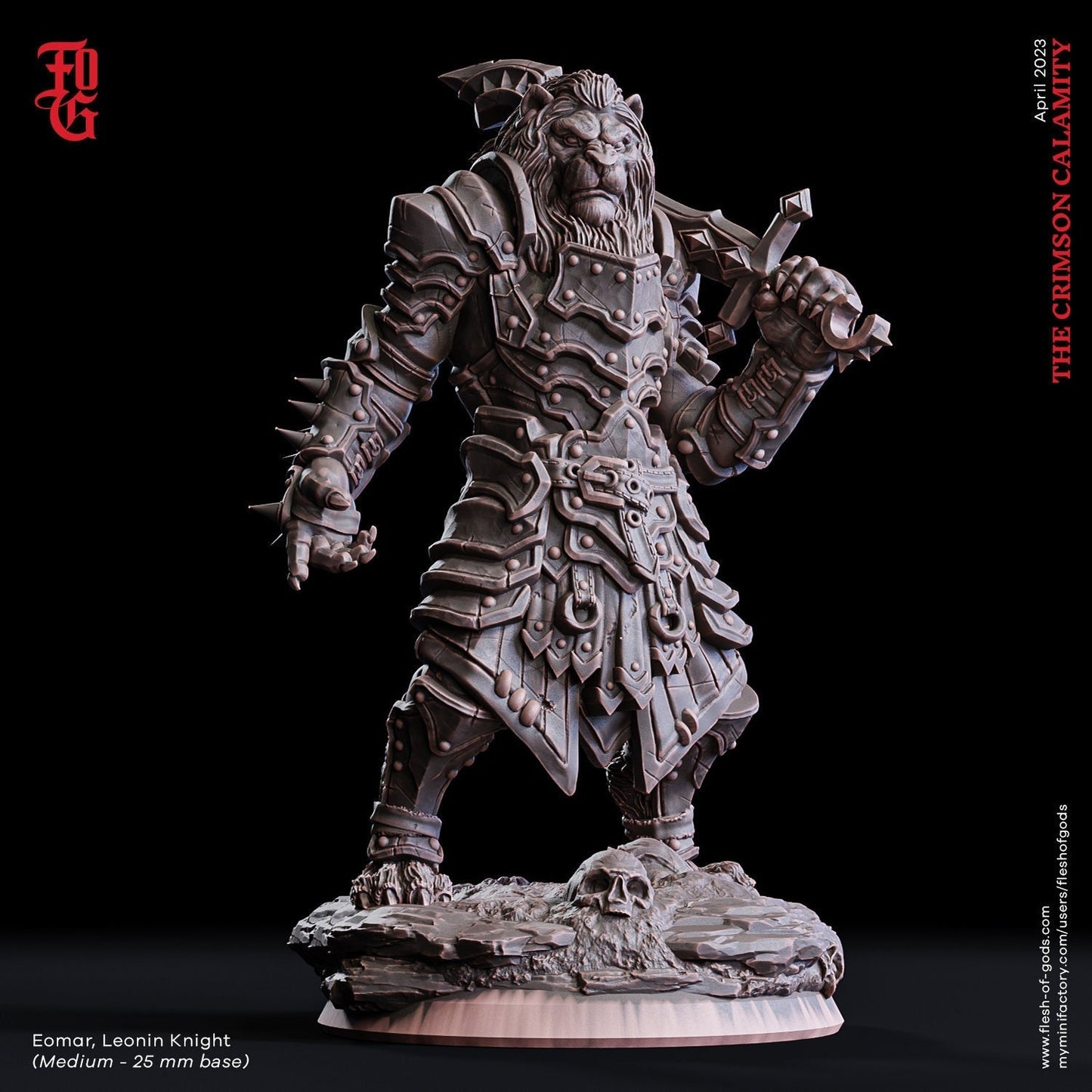 Eomar, löwischer Ritter (Hero)  32mm  Tabletop  Fantasy  D&D  Dungeons and Dragons  Pathfinder  DSA  Flesh of Gods