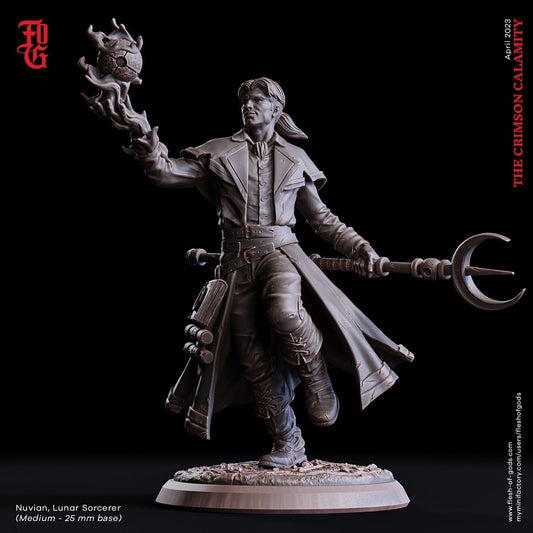 Nuvian, Mondzauberer (Hero)  32mm  Tabletop  Fantasy  D&D  Dungeons and Dragons  Pathfinder  DSA  Flesh of Gods