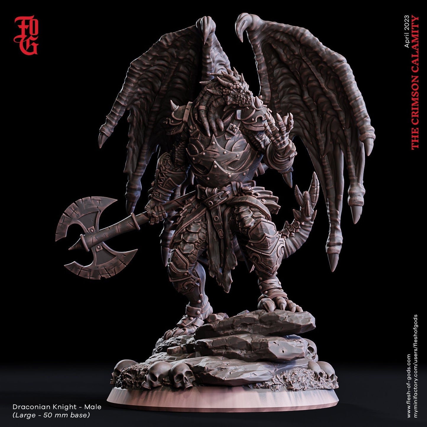 Drachenritter Mann (Enemy)  32mm  Tabletop  Fantasy  D&D  Dungeons and Dragons  Pathfinder  DSA  Flesh of Gods