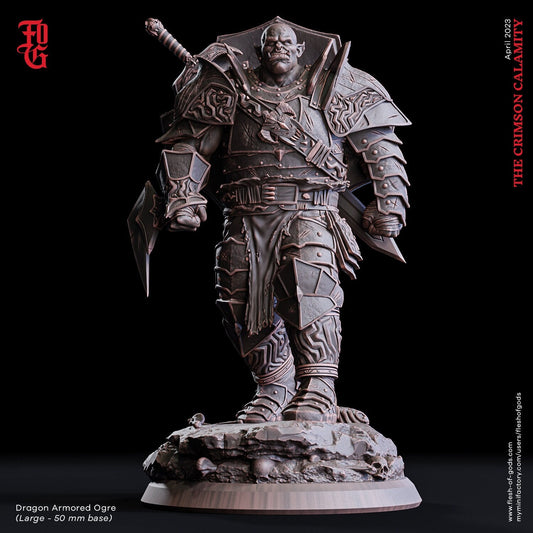 Oger in Drachenrüstung (Enemy)  32mm  Tabletop  Fantasy  D&D  Dungeons and Dragons  Pathfinder  DSA  Flesh of Gods