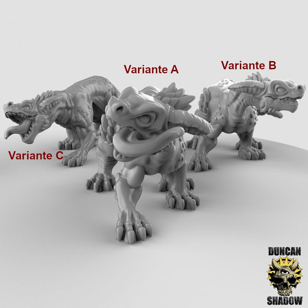 Kobold Drachen Hund in versch. Posen  32mm  Tabletop  D&D  Dungeons and Dragons  Pathfinder  DSA Duncan Shadow