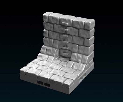 Wand mit Leiter, Abwasserkanal - Gelände, Terrain - 28/32mm Tabletop Gaming - Ultimate Dragonlock