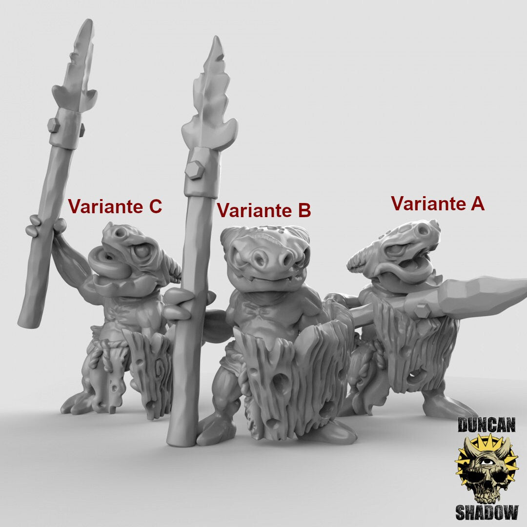 Kobold mit Speer  32mm  Tabletop  D&D  Dungeons and Dragons  Pathfinder  DSA Duncan Shadow