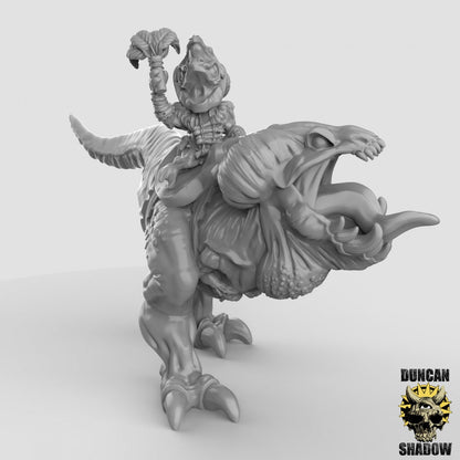 Kobold-Schamane auf Raptor  32mm  Tabletop  D&D  Dungeons and Dragons  Pathfinder  DSA Duncan Shadow