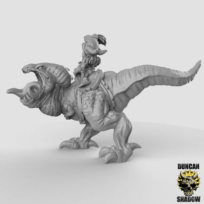 Kobold-Schamane auf Raptor  32mm  Tabletop  D&D  Dungeons and Dragons  Pathfinder  DSA Duncan Shadow