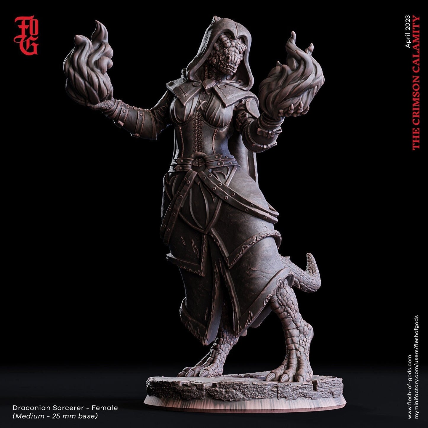 Drachen-Hexe (Enemy)  32mm  Tabletop  Fantasy  D&D  Dungeons and Dragons  Pathfinder  DSA  Flesh of Gods