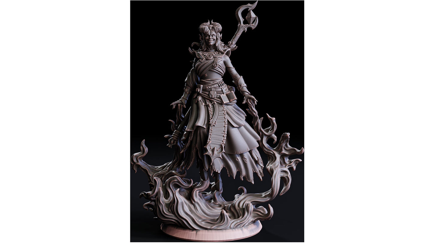 Ariael, die Flüsterin (Hero, Tiefling Sorceress)  32mm  Tabletop  Fantasy  D&D  Dungeons and Dragons  Pathfinder  DSA  Flesh of Gods