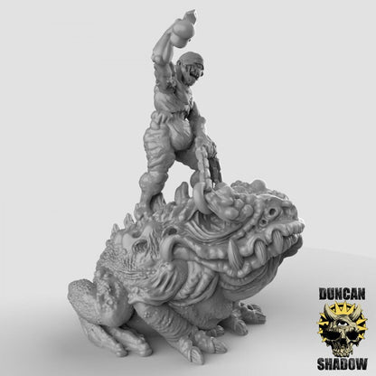 Dämon auf Pestkröte  32mm  Tabletop  D&D  Dungeons and Dragons  Pathfinder  DSA Duncan Shadow