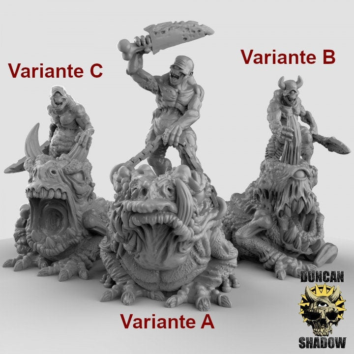 Dämon auf Pestkröte  32mm  Tabletop  D&D  Dungeons and Dragons  Pathfinder  DSA Duncan Shadow