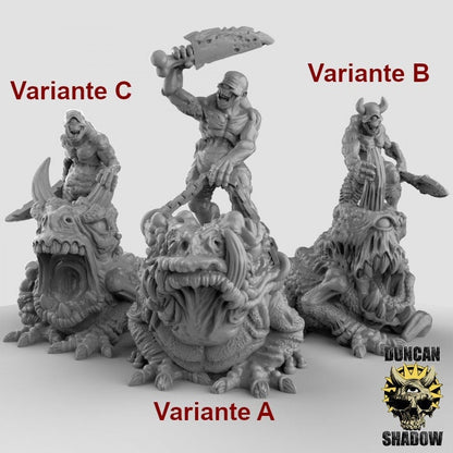 Dämon auf Pestkröte  32mm  Tabletop  D&D  Dungeons and Dragons  Pathfinder  DSA Duncan Shadow