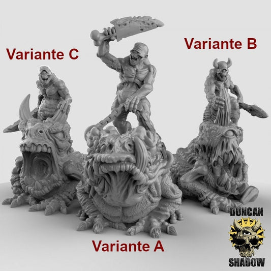 Dämon auf Pestkröte  32mm  Tabletop  D&D  Dungeons and Dragons  Pathfinder  DSA Duncan Shadow