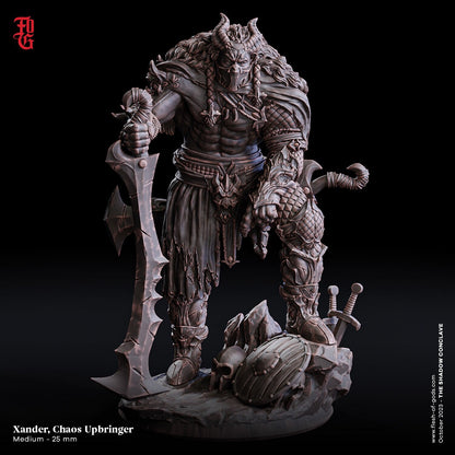 Xander, Chaosbringer (Hero, Half-Demon Fighter)  32mm  Tabletop  Fantasy  D&D  Dungeons and Dragons  Pathfinder  DSA  Flesh of Gods