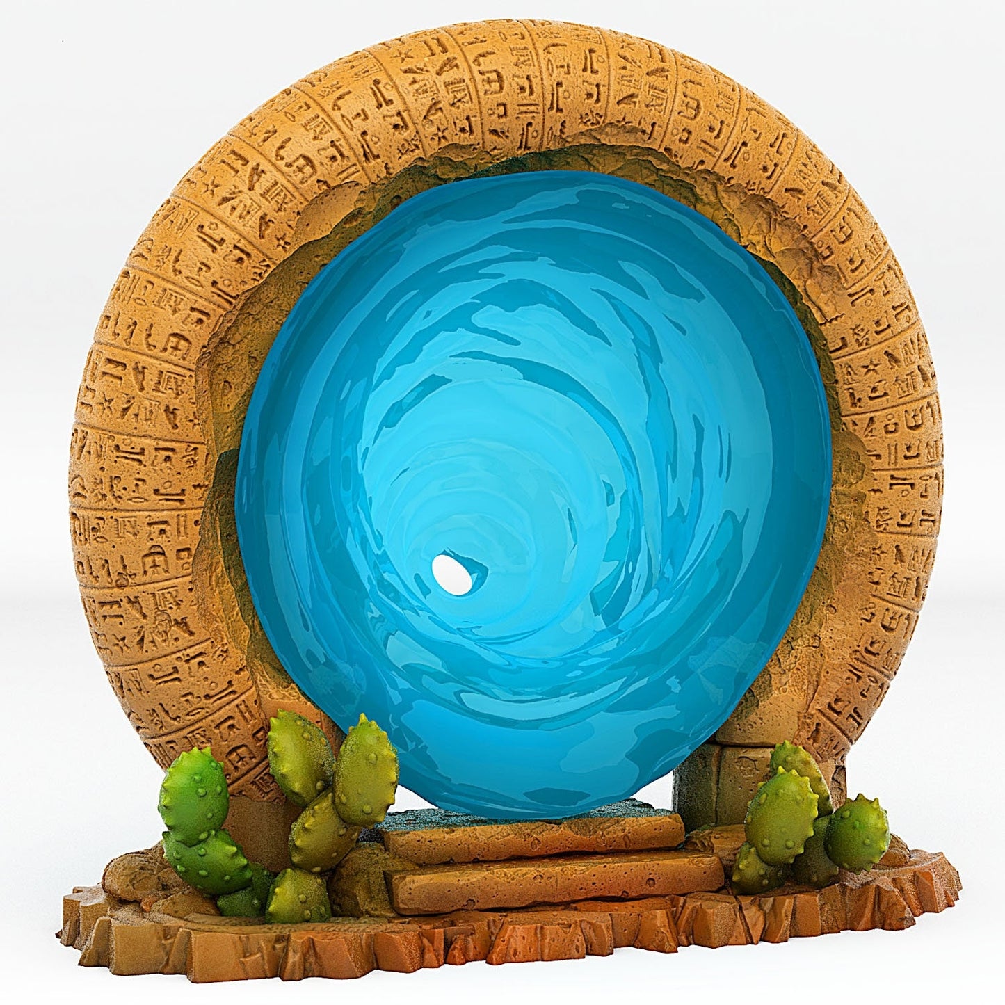 Ägyptisches Portal mit Wasserwirbel   32mm  28mm  Tabletop  D&D  Dungeons and Dragons  Pathfinder  DSA  Fantastic-Portals-Effects