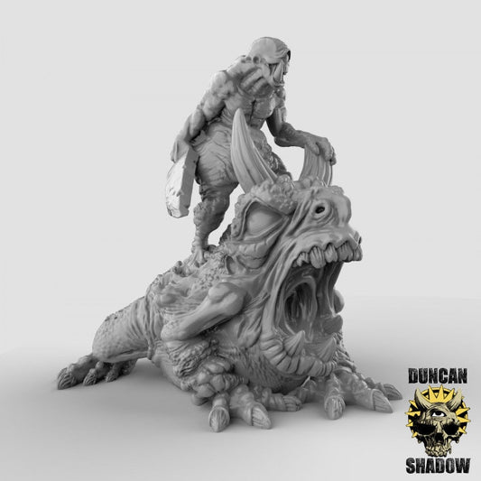 Dämon auf Pestkröte  32mm  Tabletop  D&D  Dungeons and Dragons  Pathfinder  DSA Duncan Shadow