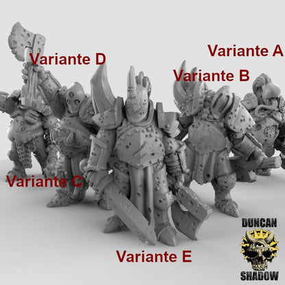 Plague Knights Set 1  32mm  Tabletop  D&D  Dungeons and Dragons  Pathfinder  DSA Duncan Shadow