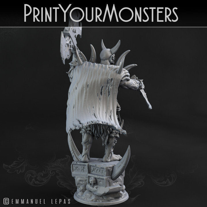 Desert Ork Häuptling  32mm  Tabletop  Fantasy  Gaming  D&D  Dungeons and Dragons  Pathfinder  DSA  Print Your Monsters