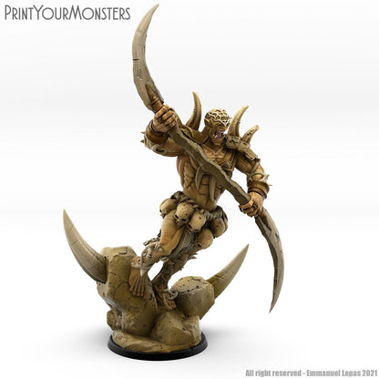 Wütender Desert Ork Krieger  32mm  Tabletop  Fantasy  Gaming  D&D  Dungeons and Dragons  Pathfinder  DSA  Print Your Monsters