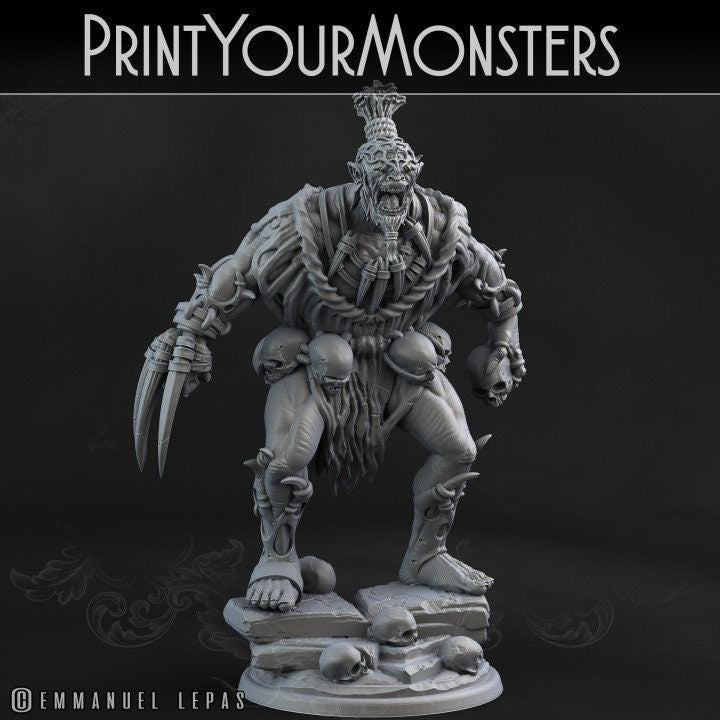 Desert Ork Krieger mit Klaue  32mm  Tabletop  Fantasy  Gaming  D&D  Dungeons and Dragons  Pathfinder  DSA  Print Your Monsters
