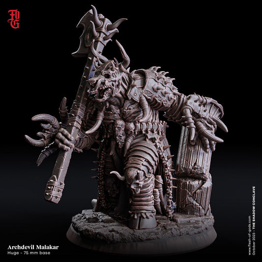 Erzteufel Malakar (Enemy) XXL  32mm  Tabletop  Fantasy  D&D  Dungeons and Dragons  Pathfinder  DSA  Flesh of Gods