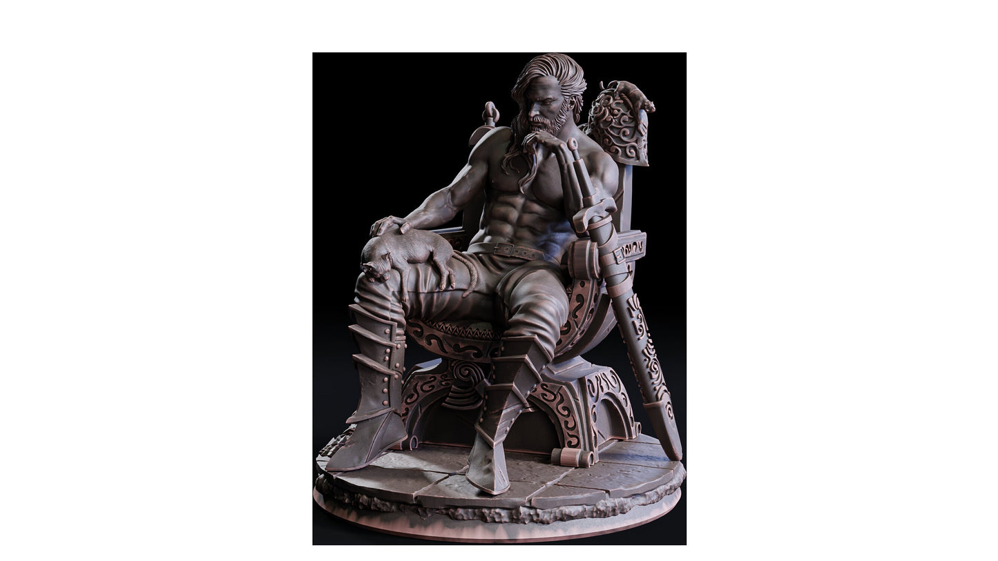 Duty-bound Knight (by Alizarin Pierce)  32mm  Tabletop  Fantasy  D&D  Dungeons and Dragons  Pathfinder  DSA  Flesh of Gods