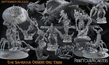Desert Ork Krieger mit Hammer  32mm  Tabletop  Fantasy  Gaming  D&D  Dungeons and Dragons  Pathfinder  DSA  Print Your Monsters