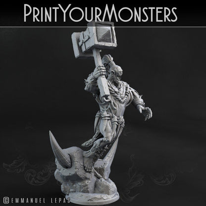 Desert Ork Krieger mit Hammer  32mm  Tabletop  Fantasy  Gaming  D&D  Dungeons and Dragons  Pathfinder  DSA  Print Your Monsters