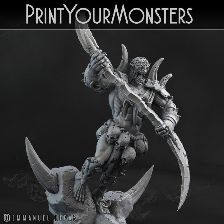 Wütender Desert Ork Krieger  32mm  Tabletop  Fantasy  Gaming  D&D  Dungeons and Dragons  Pathfinder  DSA  Print Your Monsters
