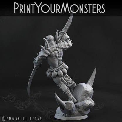 Wütender Desert Ork Krieger  32mm  Tabletop  Fantasy  Gaming  D&D  Dungeons and Dragons  Pathfinder  DSA  Print Your Monsters