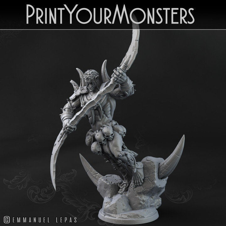 Wütender Desert Ork Krieger  32mm  Tabletop  Fantasy  Gaming  D&D  Dungeons and Dragons  Pathfinder  DSA  Print Your Monsters