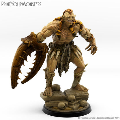 Desert Ork Krieger - Pitfighter  32mm  Tabletop  Fantasy  Gaming  D&D  Dungeons and Dragons  Pathfinder  DSA  Print Your Monsters